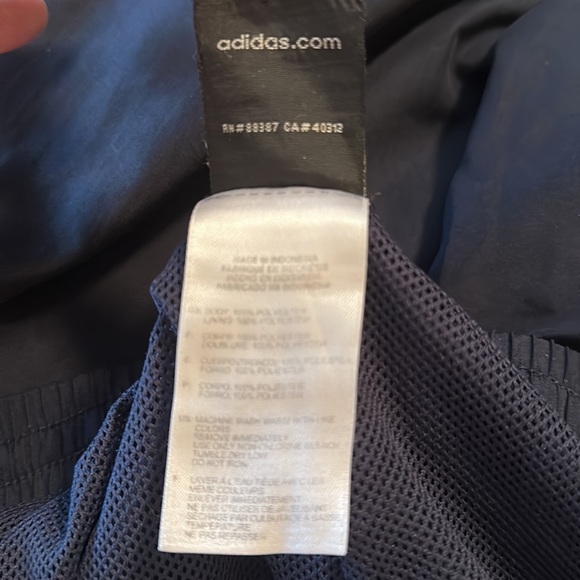 Men’s Navy with white stripes XL Adidas running pants - Picture 6 of 11